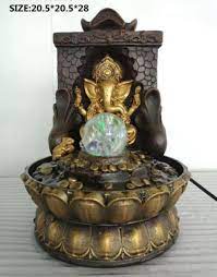 Ganesha Water Fountain Statue For Home Decor Leather Sofa Living Room Water Fountain Sofa Set Designs