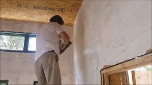Plastering Painting Osb Walls The Houses Built Tiny Way Youtube In 2020 Painted Osb Siding Paint Osb