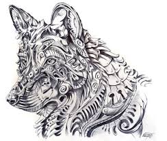 Abstract Black And White Animal Drawings Pen Wolf Drawing Abstract Art Black And White Drawing Fantasy Image 275262 On Arte De Lobos Rabiscos De Animais Desenhos Do Doodle