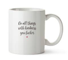 Do All Things With Kindness You Fucker Funny Adult Mug - Etsy