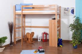 Farben und funktionen nur in einem design kombinieren. Hochbett Kinderbett Dominik Buche Vollholz Massiv Natur Inkl Rollrost 90 X 200 Cm