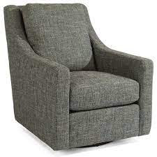This swivel chair is a timeless accent piece that looks lovely with all manner of room decor. Flexsteel Murph 1350030 Casual Contemporary Swivel Chair With Loose Pillow Back Dunk Bright Furniture Upholstered Chairs
