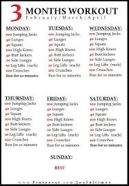 Weekly Workout Exercise Month Workout Fitness 3 Month Workout