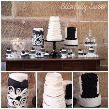 Black And White Desserts Black And White Dessert Table Wedding Cake Options Black White Cakes Black White Wedding