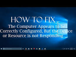 Computer Appears To Be Correctly Configured But The Device Or Resource Is Not Responding Windows 10 Youtube