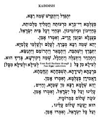 Read phonetically, each word which looks like a hebrew word is actually an english word. The Mourner S Kaddish Sharon Memorial Park
