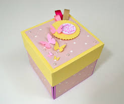 This is a tutorial which shows how to make an explosion box with two layers.glimpse of the explosion box How To Make An Exploding Box Using Cricut Explore Air 2 Diy Kit Tutorial Explosion Box Card For Beginners Exploding Gift Box Exploding Box Card Explosion Box Card