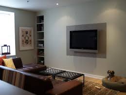 Creating a horizontal line around your room. Color Block Around Flat Panel Tv Living Room Decor Home Decor New Room