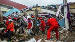 Earthquakes are caused mostly by rupture of geological faults, but also by other events such as volcanic activity, landslides, mine blasts, and nuclear tests. Indonesia Earthquake Heavy Rain Hampers Search For Survivors Bbc News