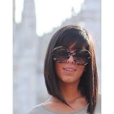 Carre Plongeant Long Avec Frange Lilo Haarlengte Halflange Kapsels Stijle Kapsels