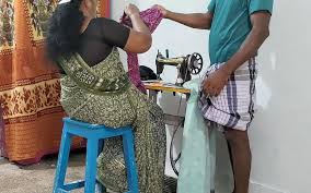 My Mother in Law was Sewing Clothes and I Had Sex with Her as if I was  Helping Her