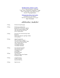 Msss ke 48 majlis perasmian mss sarawak ke 48. Aturcara Majlis In English