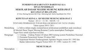 Maybe you would like to learn more about one of these? Contoh Sk Pengangkatan Tata Usaha Informasi Guru Kelas