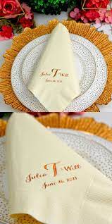 Wedding Dinner Napkins Personalized 3 Ply Paper Ecru White Wedding Dinner Napkins Wedding Dinner Wedding Napkins