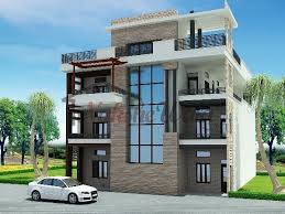 Triple And Multi Storey Elevation 3d Triplex House House House Plans House Styles