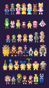 Mario Kart 8 Deluxe Characters 8 Bit By Lustriouscharming In 2020 Mario Kart Mario Kart 8 Mario