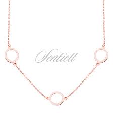silver 925 rose gold plated necklace