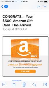 If you randomly receive a $500 amazon gift card or a $1,000 amazon voucher via email or text, don't click the links. The Pc Guys Congrats Your 500 Amazon Gift Card Has Facebook