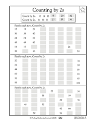 1st Grade Math Worksheets Counting By 2s Part 2 Greatschools