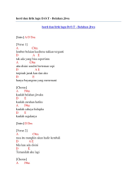 4 dari 5 posted on: Hord Dan Lirik Lagu D O T Belahan Jiwa