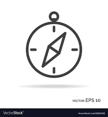 Compass Outline Icon Black Color Royalty Free Vector Image Sponsored Icon Black Compass Outline Ad In 2020 App Logo Water Drop Logo Logo Outline