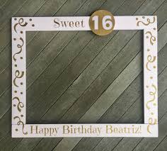 Fun Things To Do For Your 16th Birthday Sweet 16 Photo Booth Frame 16th Birthday Party Prop Etsy In 2020 Sweet 16 Photos Birthday Props Photo Booth Frame