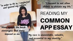 Some of these common application essay examples may inspire you. Reading The Common App Essay That Got Me Into The Ivy League And T20s Youtube