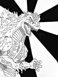 Your children will love to see and to collect these coloring pictures. Godzilla Coloring Pages Print Monster For Free