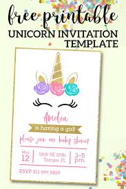 Unicorn Birthday Invitation Card Template Free Free Printable Unicorn Invitations Template Paper Trail Design Birthday Invitations Kids Printable Unicorn Invitations Unicorn Invitations