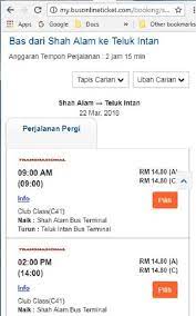 Click to see bus operators and routes available. Tiket Bas Online Shah Alam Ke Temerloh Tauran T