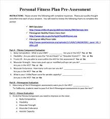 Sample Fitness Plan Template 11 Free Documents In Pdf Word