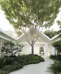 Photo 2 Of 16 In A Tree Grows Right Through The Roof Of This In 2020 Gable House Backyard Trees Eichler Homes