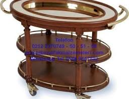 Oval Icki Servis Arabasi Araba Tepsi Masa
