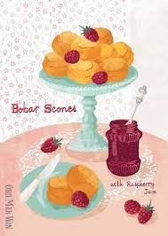 Bobar Pumpkin Scones Ohn Mar Win Food Painting Food Illustrations Scones
