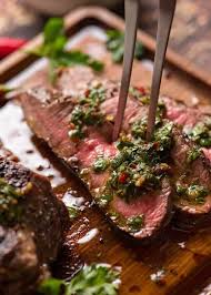 Skirt Steak With Chimichurri Sauce Recipe Beef Steak Recipes Food Processor Recipes Chimichurri Steak