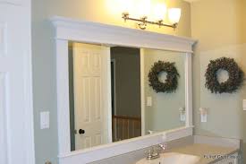 Framing A Builder Grade Mirror That Is Not Between Two Walls Bathroom Mirror Frame Diy Vanity Mirror Home