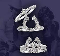Two Become One Horse Shoe Wraps Equestrian Engagement Sets Horse Jewelry Rings Horse Jewelry Western Wedding Rings