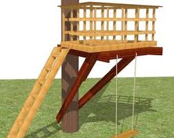 San Pedro Treehouse Plans To Build In One Tree Or Free Standing Tree House Plans Tree House Diy Tree House Designs