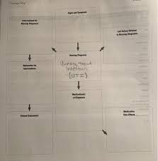 A nursing diagnosis may be part of the nursing process and is a clinical judgment about individual, family, or community experiences/responses to actual or potential health problems/life processes. Solved Concept Map Signs And Symptoms Interventions For N Chegg Com