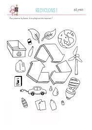 coloriage recyclons educatif cahier de vie maternelle nounours malade