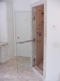 Frameless Glass Shower Door With Towel Bar On Both Sides Http Dmgglass Com Images Shower Doors Pictures 0 Shower Door Handles Shower Doors Glass Shower Doors