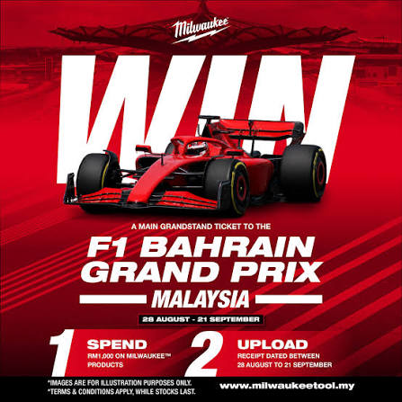 🏎‍🟀🔥 Vroom Vroom! Ready to experience the thrill of F1 live? Your chance  to catch the F1 Bahrain Grand Prix in person is here! We're giving away K1  Grandstand tickets (worth RM1,632