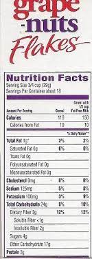 Get full nutrition facts for your favorite foods and . On Cereal Serving Sizes Grape Nuts As An Example Grape Nuts Grape Nut Flakes Grapes