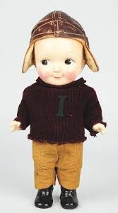 Sweater de hilo clásico punto inglés, cuello redondo amplio. Buddy Lee Football Player Doll In Sweater Vintage Football Buddy Vintage Sports