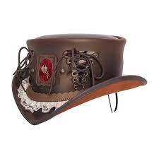Keepsake In 2021 Steampunk Hatter Leather Top Hat Steampunk Hat