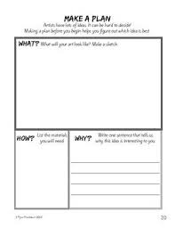 Help Students Plan Their Individual Artworks This Acts As A Pre Assessment Establishes An Understanding Of Art Classroom Management Art Rubric Art Classroom