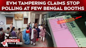 Video | Polling Stopped At Some Bengal Booths After BJP Claims EVM Tampering