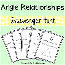 Angle Relationships Scavenger Hunt Teks 7 11c Angle Relationships Relationship Relationship Questions