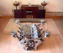 By darwin holmstrom , randy leffingwell , et al. V8 Glass Table Man Cave Coffee Table Man Cave Decor Engine Coffee Table