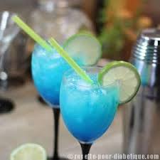 Cocktail Blue Virgin Sans Sucre Et Sans Alcool Recettes Pour Diabetiques Et Dietetiques Recette Coctails Sans Alcool Recette Cocktail Coktail Sans Alcool